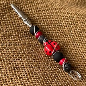 Ladybug Roach Clip. Black, Red and Ladybug Jewelry Assist/ Credit Card Holder